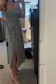 This dress is so pretty, I tried it on and I loved it! Unfortunately, as I was taking it off, I noticed the strap started separating from the dress after trying it on. Super disappointed because I had bought this for an event but won't be able to wear it. I also noticed there was brown staining on it right out of the package? Definitely odd. - Kayla B.