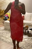 Everything about this dress is perfect. 

I might be a little picky but I felt like the dress was supposed to follow every single curves of my body but maybe it's designed to be worn loose. Regardless, I love the dress. - Donel O.