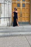Great dress! Fit perfectly. Just wear pasties and no need for a bra. I wore heels and didn't have to alter it and was just a little long without heels. Amazing dress with a ton of compliments. - Stephanie W.