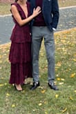 I have worn this to like 4 weddings! It is just SO flattering and so beautiful and is so comfortable! I use sticky boob tape though because I have a small chest so when I sit down it opens a little bit! But the sticky stuff works great! - Malissa J.