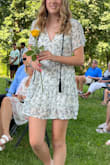 Love this dress! We bought this dress for my daughter's 8th grade graduation. It is a little low cut, so we put a few stitches in the neckline. Perfect for her outdoor ceremony. - Nicole Y.