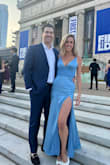 Beautiful blue satin dress; fits really nicely and great quality. Highly recommend - Sara B.