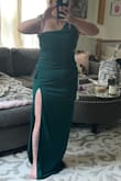 This dress is perfect, I'm very tiny and a curvy woman. It compliments my curves and I'm very pleased. I have already recommended this site to other people. Shopping also was fantastic, dress came before expected!!! - Adele C.