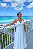Beautifully well made, very affordable "semi formal" wedding dress for our beach wedding. Perfect for any age. Thanks for making my special day fabulous! - KERIN H.