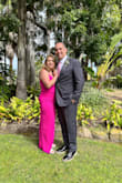 the dress is beautiful and of good quality and it fits perfectly. - Aleida M.