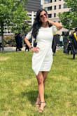 Really pretty dress. Right to the size and the fabric is incredible. I loved it and it was a blast during my graduation!! - Ayushi J.