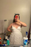 Measurements are all listed correctly. I ordered a large. It fit fine but I can't get over how short the torso part is. The skirt starts way too high and it looks like I'm a giant 7 year old dressed up to be a flower girl. Also looks like a little kid's ballerina tutu in a way. Not a fan, and not sure why so many of Lulus dresses have such a short torso. I'm not even that tall. It really almost looks like an empire waist dress. - Alice P.