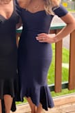 This dress was perfect for a fall wedding. Comfy stretchy material but without looking comfy! - Amanda F.