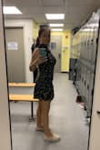 Love the dress, its simple, comfortable, goes well with jacket and without, high knee boots or stiletto shoes. Nice flowery spring dress. Strongly recommended it. Great for going out or work. - Victoria