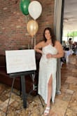 This dress fit me like a GLOVE. I felt so comfortable in it and love the material. Wore it for my bridal shower and received so many compliments on it. The pattern is so pretty & I can rewear for my honeymoon! The only downside was that it wrinkles easily because of the material but the quality of the dress was great. - Julie E.