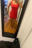 Really love this dress! There is a small gap at the armpits but with the right bra, I can make it work! I probably could have done the small but I like that the medium is not super tight. I am 5'9, 34c and 140 lbs - Kayla P.