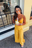 This was the perfect 2 piece set for vacation and got so many compliments! Absolutely love the yellow color and fits perfect, just a little bit busty. - Laney D.