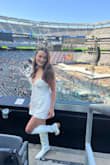 Wore this for the Taylor Swift concert! It fits perfectly and looks so cute. Wrinkles pretty easily but good other than that! - Ellie N.