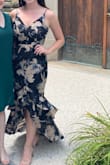 This was perfect for an outdoor spring wedding. You can dress it up or down, and it flatters curves nicely (the material isn't clingy). If you're on the shorter side (under 5'5) the back does tend to drag so choose heels wisely! Overall super happy with this Lulus find. - Gail R.