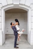 I initially ordered these to wear for my wedding. I normally wear stiletto heels and went for more of a block heel thinking it'd be comfier. But these tore up my ankles and the balls of my feet were so sore after an hour. I will be finding something less painful for my wedding, but these were super cute for our engagement shoot! - Danielle K.