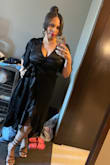 This dress is so cute and classy!! If you're top heavy like me, it's a little snug in the boob area and shows a lot of cleavage, so I had to put a safety pin there&.. other than that, loved it and will buy other colors - Tiyannah T.