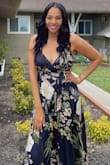 I wore this dress for a formal wedding that I attended. I loved the quality and the length. I was a little uncomfortable with the amount of cleavage, but was able to pin the front to my liking. Highly recommend! - Lillian F.