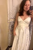 I bought this dress for my courthouse wedding coming up. It was the only dress I bought and to say I was nervous was an understatement. But this dress is everything! I looks exactly like the picture and it is very very flattering! Buy the dress! - Victoria A.