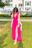 This dress was awesome for a wedding guest outfit. It was so comfy and perfect for dancing. Some of the reviews said it ran large, so I ordered a size down and it fit perfectly! - Erin C.