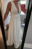 I was searching for a light flowing dress for a beach wedding. I was surprised at how well the dress fit! I would hem it up a bit and maybe bring in the top by the armpit area, but otherwise fir very nice. I did end up returning it while I explore other options, but am keeping it on my list! - Stephanie T.