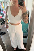 This felt like a risky purchase but the whole outfit ended up looking really cute. It's a little bit board room ish for a bachelorette party, but I think I can funky it up a little. - Sarah L.
