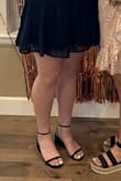 I wore these for about 12 hours straight and I couldn't even tell that I had been wearing heels all day. They worked great for my graduation and fit perfectly with the outfits I wore after for grad parties. I got complimented a ton. The height is perfect and the straps are super cute. The only concern is that there wasn't quite a right way for me to wear the straps that they fit exactly how I would've liked them too. It just wasn't quite as snug, like the straps were too long for me, but they were great and it wasn't too big of an issue. Super worth the purchase. - Emily E.
