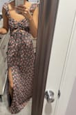 I wore this dress to a recent backyard wedding and couldn't have received more compliments! Dress fit perfectly and was the perfect length once I put on some heels. Lightweight and comfortable for a summer wedding! - Jenna K.