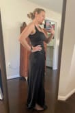 This was my second choice for a bridesmaid dress that I only decided against because my other dress was more affordable and allowed for bloat since the wedding was the day after thanksgiving. This dress was INCREDIBLY flattering on my 5'4, 130 lb, 34D frame. Didn't need a bra and looked incredible and expensive. - Jane K.
