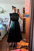 I got this dress for a black tie optional event and I loved it, it's such a classic silhouette and perfect for a more fancy summer wedding! It's not form-fitting and it's exactly what I wanted - Magda M.
