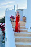 This dress was perfect for a nice evening out on our vacation in Santorini, Greece.  I wanted a bold color that stood out against the white buildings and this was it!  My only disappointment is sizing from Lulus is not consistent.  This XS fit perfect but same dress in a different color did not fit.  Order multiple sizes to try. - Jennifer C.