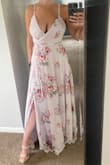 Beautiful dress. I have so much trouble finding my dresses that accentuate my waist and remain proportionate on the other ends. This was fab. Wish I could've worn a regular bra though. Also, the lilac felt too light to wear to a wedding so ended up returning - Miranda A.