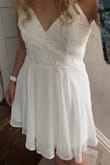This dress is flowy and so comfortable! The lace on top is so pretty and the material is great. - Shekinah G.