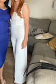 I had to get it tailored it was WAY too long definitely recommend sizing down but after it being tailored it was beautiful - Gabriel H.