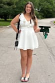 This dress is so fun & feminine. Wore it to my Grad party & was very comfortable. Was a great cut for my tall curvy figure. - Joelle M.