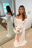 I wore this for my elopement and it was perfect. I got many compliments too. It was a little long and I couldn't find a seamstress in time but it was still perfect. - Maricruz M.