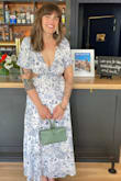 I tried this dress as a bridal shower dress but was pretty sure it wouldn't be flattering because I have a large bust (34G) and I typically need to wear a bra. I was so excited that this dress FIT and was super flattering and comfortable even without a bra!  I got so many compliments - I LOVE it and want to wear it for every event for the rest of my life! - Ana M.