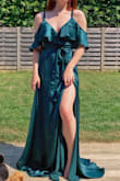 This dress is absolutely stunning. I feel like an ethereal fairy princess wearing it. I have fairly broad shoulders from working out - yet this is very flattering on my shape. It's a little long on me because I'm only 5'1, but that is more than fine. I would recommend this to everyone! - Sophie V.