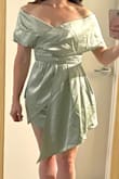 I have admired this dress from a distance for a while. When a wedding invite requesting cocktail attire arrived I knew just the dress. However, it didn't quite cut it for me. It just sort of came across as bulky in some areas, and the underskirt was a little too tight for comfort, but I couldn't size up because the top fit pretty well. The elastic in the sleeves is also a little more defined than in the stock photos which created a slightly cheaper look IMHO. Would consider for a different event, but not at full price. Excuse the wrinkles in the photo, it arrived that way. - Emily K.