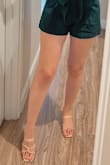 Really cute sandals! The high heels has the perfect size to walk around during the day without suffering and still looking cute for a date night. Overall it's pretty comfortable, but it will start feeling a little tight in the toes if used for too many hours. I loved it though :) - Tais D.