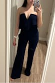 Seriously, this jumpsuit is too cute! I used it for my graduation celebration and everyone was full of compliments. Great quality and looks amazing. It fits absolutely true to size! The only little adjustment I had to do was cutting a little bit in the legs, cause I'm too short (5'1). I love that inside the chest area there are silicone strips attached to the fabric to hold it thigh on your skin, so you don't need to worry about your boobs! Really loved this one :) - Tais D.