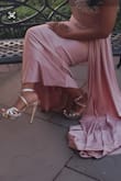 These shoes were greatttt. They definitely fit true to size (so don't try to negotiate up or down) They were very comfortable and didn't pinch or dig in like other heeled sandals - Julie L.