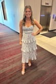 This dress is by far my favorite dress I've ever worn to an event. The tiers helped cover up my "post partum pooch" and the sweetheart neckline was so flattering. I've gotten so many compliments and now I want it in every color. - Krystal J.