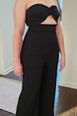 I loved this outfit! It had nice fabric that draped well and traveled well without having to be steamed again. The length was perfect for me when I wore 3" heels. The top had a little extra room for my smaller chest but since it had sticky on the back it stayed in place nicely.
I definitely felt great wearing this outfit. - Evelyn B.