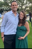 I loved the color and fit of this dress as a maternity style for a friends wedding. I had to have the dress hemmed, but otherwise the sizing worked well with my growing belly. I am 34 weeks pregnant and ordered a medium. It had plenty of room, but fit nicely and felt flattering. My only gripe is that I planned to steam it myself and the wrinkles wouldn't come out. The only reason I removed one star. I have another wedding so plan to take it to the dry cleaners and hopefully they can removed them for the next one. - Laura B.
