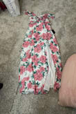 I love that this dress has a little sleeve and shows just enough leg. It's still modest with a very feminine sexy touch. It is super long and it barely doesn't hit the ground on me, so if you are shorter than 5'5" you will need to tailor it if you get this. - Andrea V.