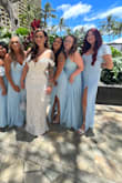 I wasn't thrilled with the back of the dress. It seemed to grab my back fat. I would pick a strapless dress next time. - Kaitlyn O.