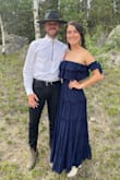 I bought this dress for my sisters wedding out west in Wyoming. It was SO perfect, I got so many compliments. I usually wear a size small, but since they were sold out, I ordered an XS and hoped for the best! The only thing that was a little tight were the arm straps. All in all it was lovely, I cant wait to wear it again. - Beth S.
