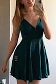 The dress fits perfectly and is elegant! If you're tall, it would be slightly short but still looks like a princess. - Agata Z.