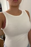 This bodysuit was poorly made. The left side was shorter than the right so it pulled the bodysuit towards that way. My bra was sticking out on one side because it was sewn together unevenly. I can't wear it. What a waste of money. - Tina P.