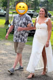 Beautiful dress! Wore for my rehearsal dinner & received lots of compliments. A little snug in the tummy area but otherwise fit TTS! - Heidi E.